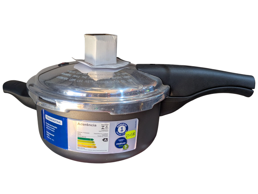 OLLA A PRESION 3L TRAMONTINA VANCOUVER TEFLONADA
