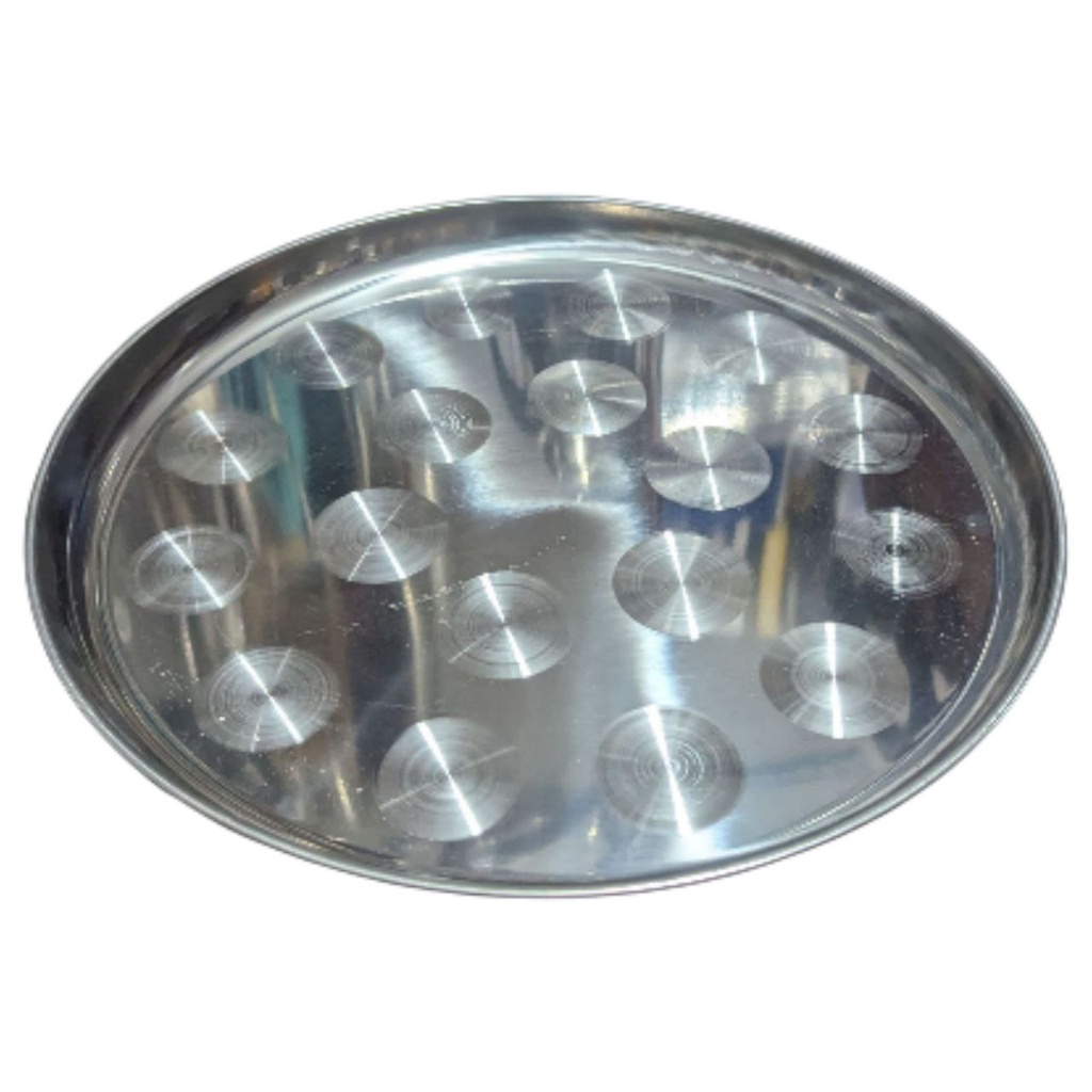 BANDEJA CIRCULAR ACERO INOX 14"