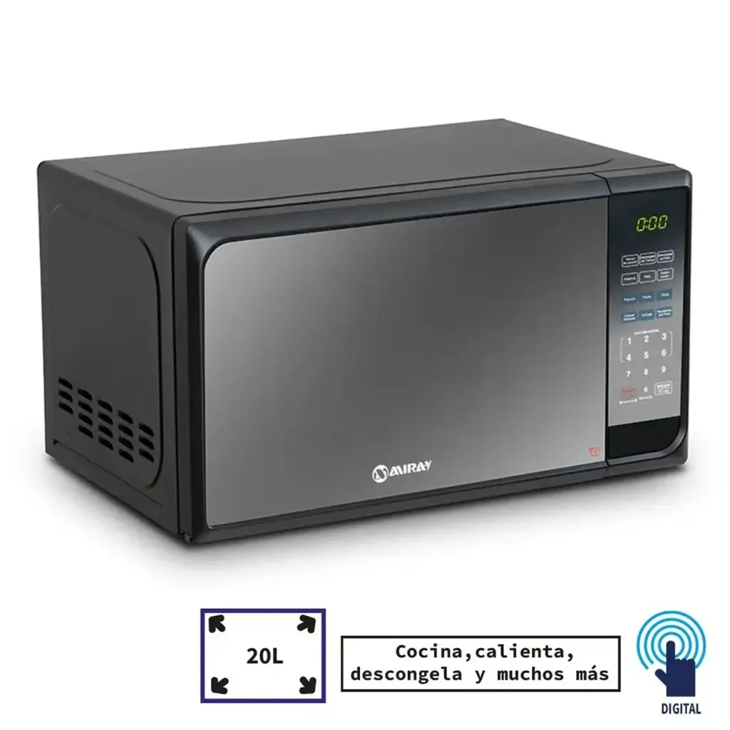 HORNO MICROONDAS MIRAY LT NEGRO HMM-20N