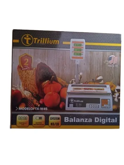 BALANZA DIGITAL CON POSTE TRILLIUM 40KG 