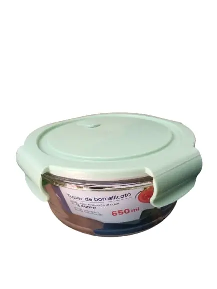 TAPER HERMETICO VIDRIO 650ML CIRCULAR