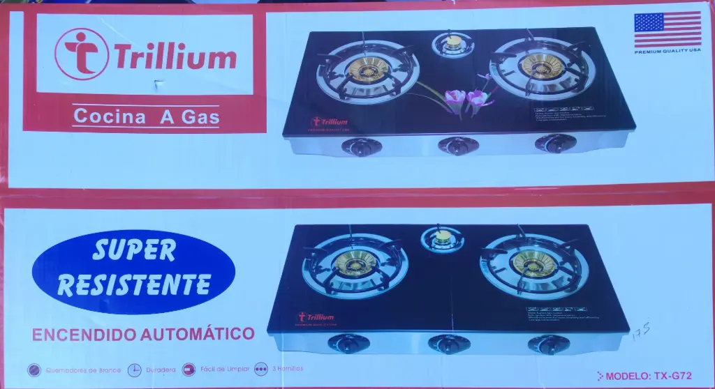 COCINA DE MESA 3H TRILLIUM TX-G72 ENCENDIDO AUTOMATICO