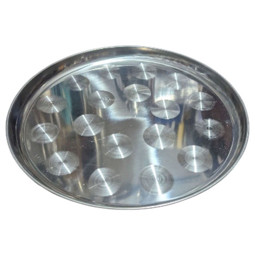 [007607] BANDEJA CIRCULAR ACERO INOX 14"