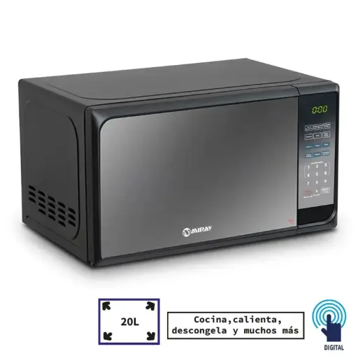 [004610] HORNO MICROONDAS MIRAY LT NEGRO HMM-20N