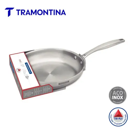 [0322164] SARTEN TRAMONTINA GRANO ACERO INOX 26CM 2.2L