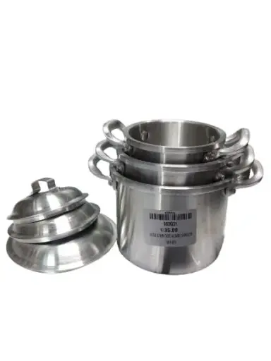[003G21] JUEGO DE MINI OLLAS ALUMINIO FANAL CON TAPA 6PCS