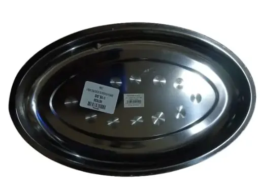 [007639] BANDEJA OVALADA DE ACERO INOX 34CM X 21CM