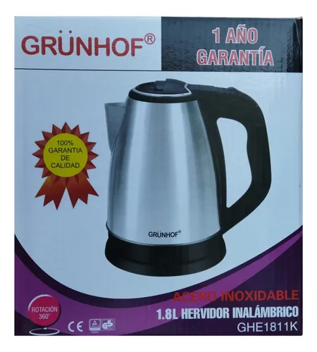 [004153] HERVIDORA ACERO INOXIDABLE GRUNHOF 1.8L GHE1811K