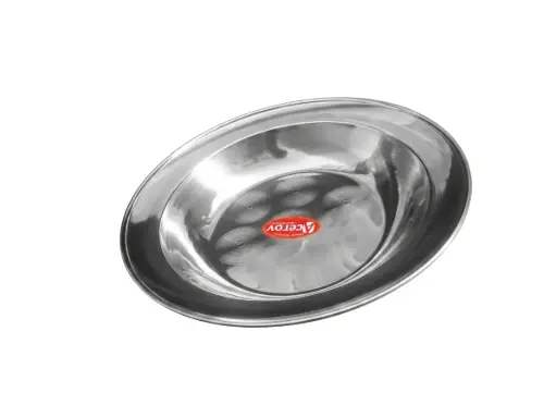 [005P11] PLATO SEMIHONDO DE ACERO INOX. ACEROV DIAMETRO 21cm (130)
