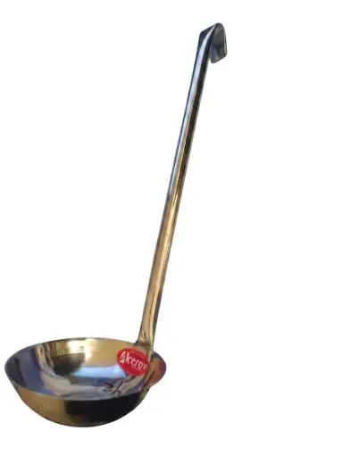 [0031158] CUCHARON CON COLITA ACEROV PERUANO MANGO 35CM 12CM DIAMETRO