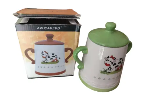 [0033010] AZUCARERA LOREN'S CON DISEÑO DE VACA